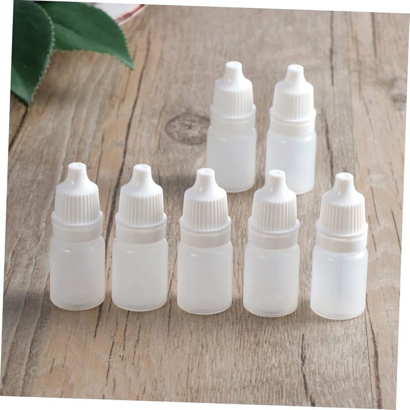 10 Sets 5ml Plastic Mini Dropper Bottles White Squeezable Essential Oil Storage - Image 5
